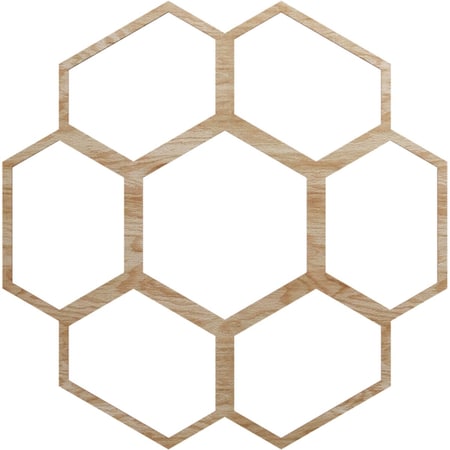 Ekena Millwork Florin Wood Fretwork Pierced Ceiling Medallion, Red Oak, 34"OD x 14 1/2"ID x 1/4"T CMWP34X34X0250FORO